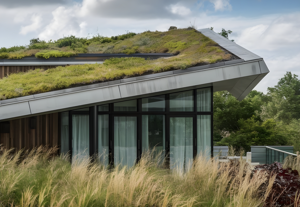 Græstag på sommerhus